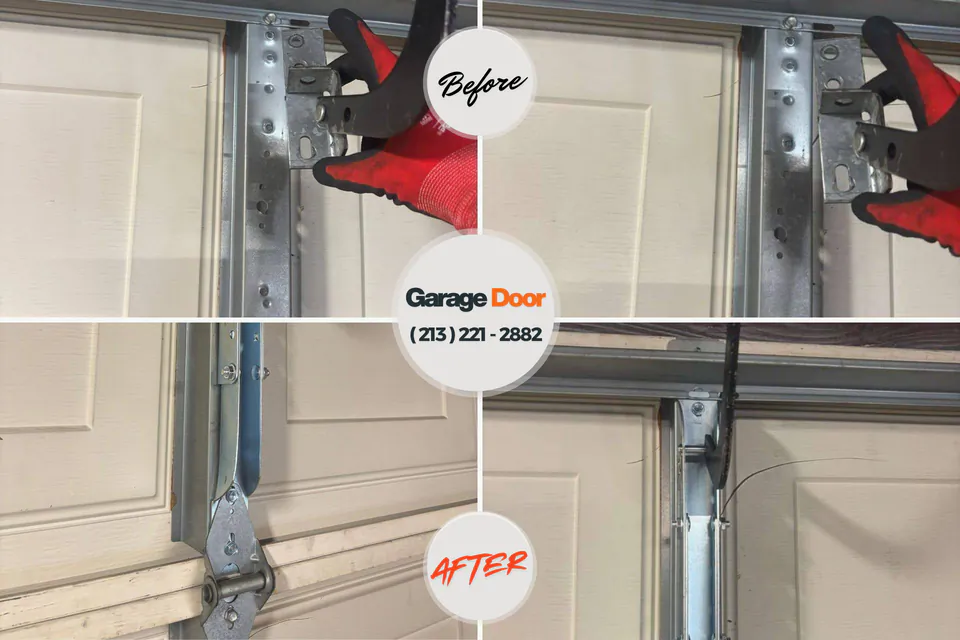 Before and after: garage door repair Northampton, PA